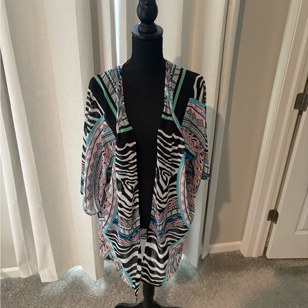 Express Multicolor Patterned Kimono